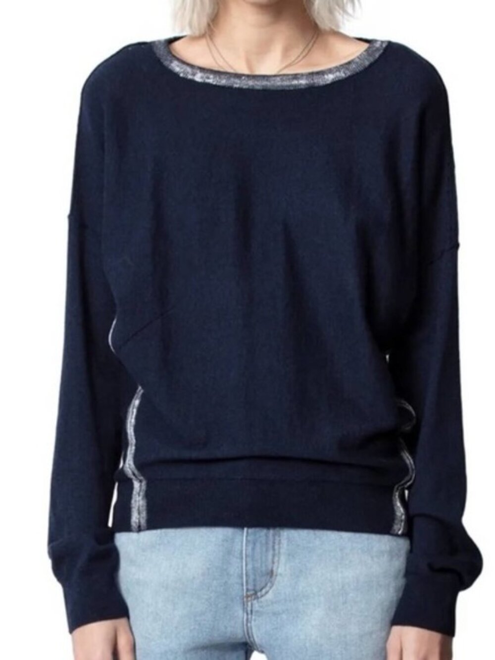 Zadig & Voltaire Anouk Foil Cashmere Blend Sweater Size XS - Picture 11 of 11